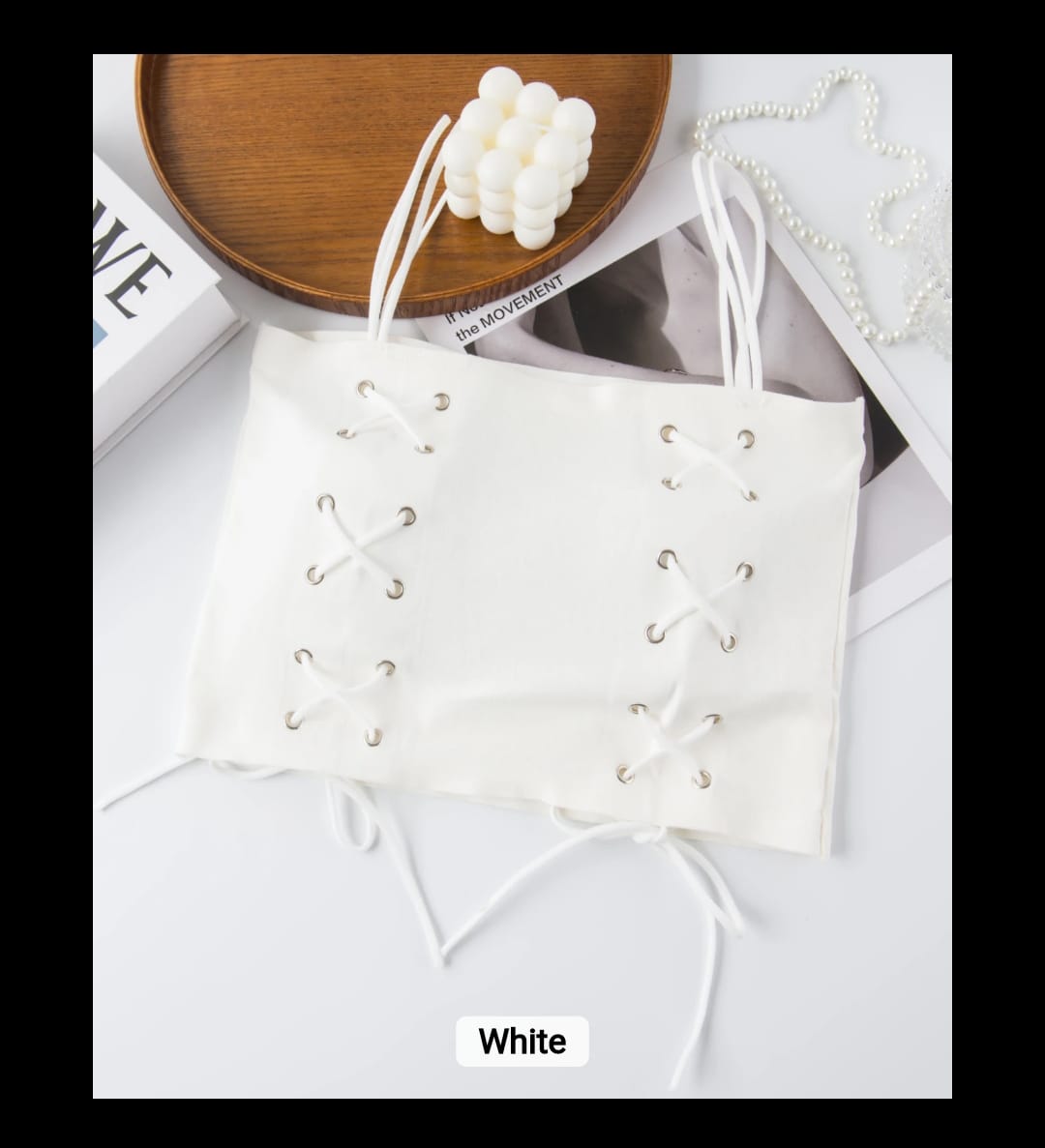Western Couture Grunge Lace-Up Padded Corset Camisole Tank Top