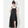 Imported New Fashion Adjustable Shoulder Straps Side Bandage Asymmetric Suspender Dress