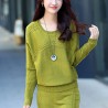 Imported Soft Woolen Knitted Top and Skirt Casual Coord Set