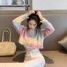 Imported Rainbow Knit Long Sleeves Cardigan