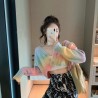 Imported Rainbow Knit Long Sleeves Cardigan