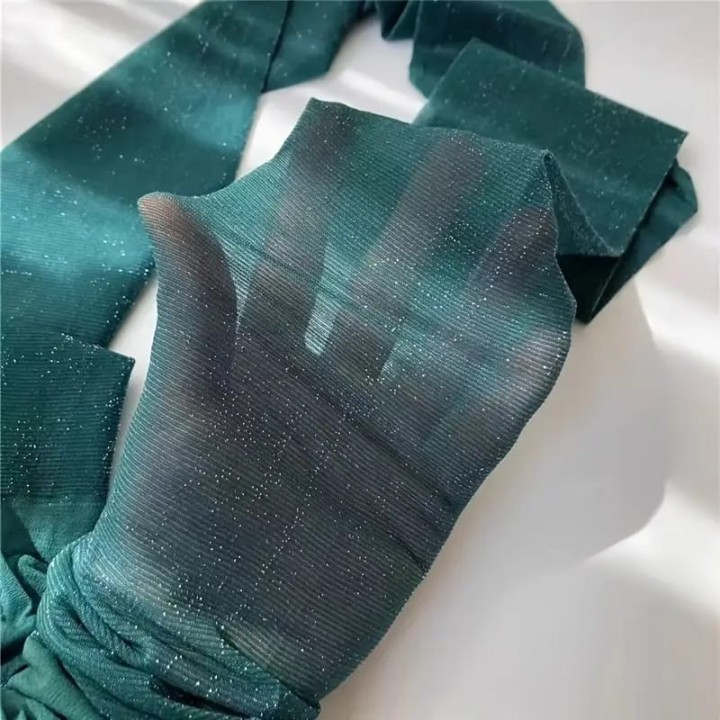 Western Couture™ Imported Glitter Sheer Pantyhose for Women – Shiny & Stretchable Stockings