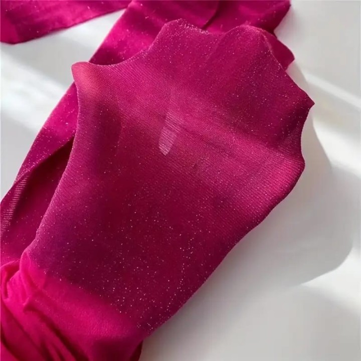 Western Couture™ Imported Glitter Sheer Pantyhose for Women – Shiny & Stretchable Stockings