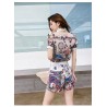 Western Couture Imported Digital Print Shirt and Short Trendy 2 Pc Coord Set