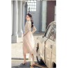 Imported Spring Occasion Long Sleeves A-line Flare Party Wear Dress