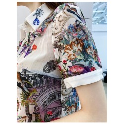 Western Couture Imported Digital Print Shirt and Short Trendy 2 Pc Coord Set