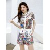 Western Couture Imported Digital Print Shirt and Short Trendy 2 Pc Coord Set