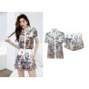 Western Couture Imported Digital Print Shirt and Short Trendy 2 Pc Coord Set