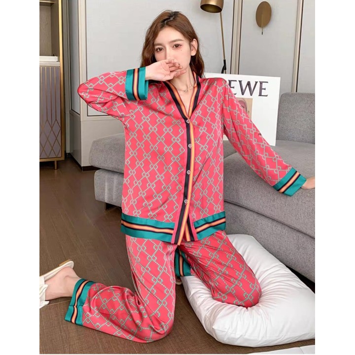 Western Couture Women’s Premium Printed Night Suit Set – Elegant Full Sleeves Shirt & Lounge Pants Co-Ord Sleepwear