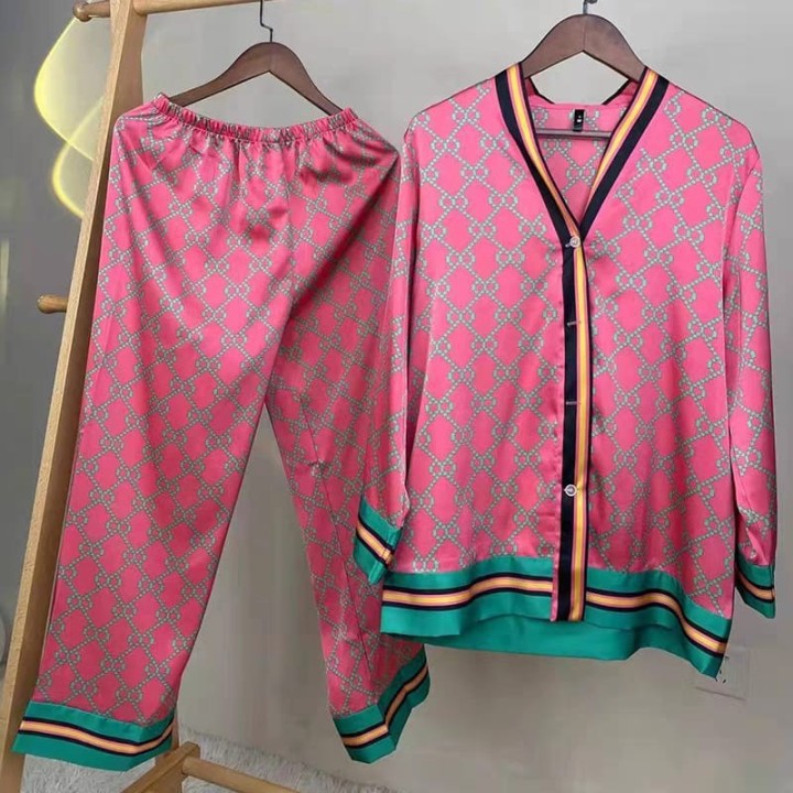 Western Couture Women’s Premium Printed Night Suit Set – Elegant Full Sleeves Shirt & Lounge Pants Co-Ord Sleepwear