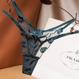 Western Couture Imported Lace Bikini Thong Panty for Women