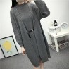 Imported Autumn Dress and Long Coat Sweater Dress with Belt | Knitted Fashion for Women
