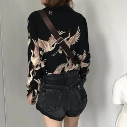 Western Couture Imported Japanese Print Black Shirt – Full Sleeves