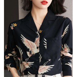 Western Couture Imported Japanese Print Black Shirt – Full Sleeves