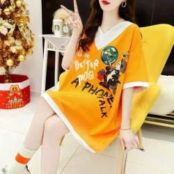 Western Couture Imported Stylish Oversized V Neck T-Shirt