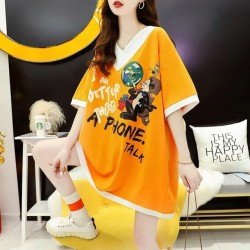 Western Couture Imported Stylish Oversized V Neck T-Shirt
