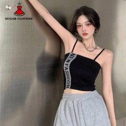 Western Couture Imported Glamorous Double Layered Tank/Tube Top with Detachable Straps & Chest Pads