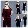 Western Couture Imported Velvet Hooded Jacket & Pant 2-Piece Coord Set – Spring/Autumn Collection