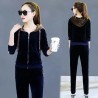 Western Couture Imported Velvet Hooded Jacket & Pant 2-Piece Coord Set – Spring/Autumn Collection