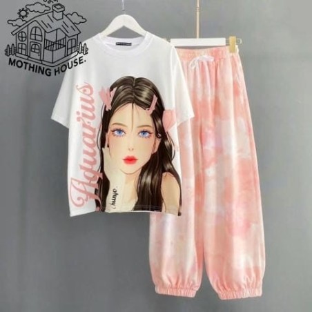 Western Couture Imported Tie-Dye Lounge Wear Set – 2 Pc Top & Pant Combo