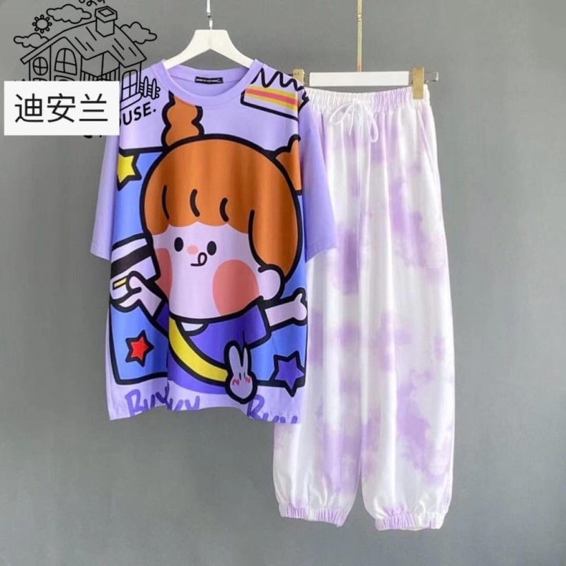 Western Couture Imported Tie-Dye Lounge Wear Set – 2 Pc Top & Pant Combo