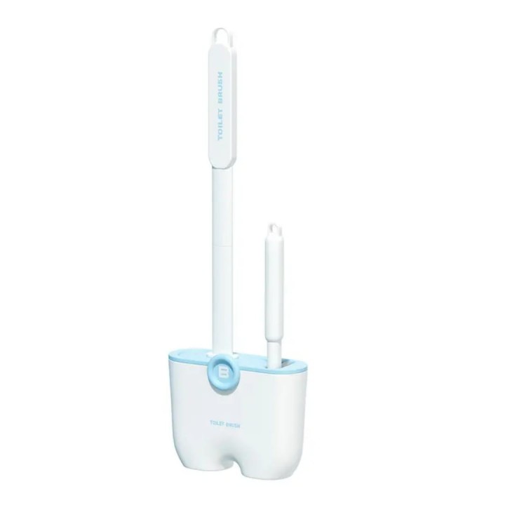 Luxever™ Smart Toilet Brush 2Pc Set with Wall Mounted Holder & Pasted Clip