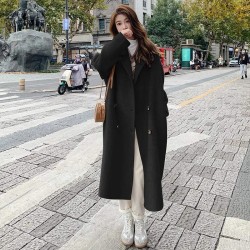 Western Couture Imported Office / Casual Wear Women's Long Trench Blazer/Over Coat