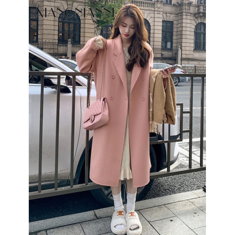 Western Couture Imported Office / Casual Wear Women's Long Trench Blazer/Over Coat