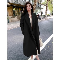 Western Couture Imported Office / Casual Wear Women's Long Trench Blazer/Over Coat