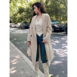 Western Couture Imported Office / Casual Wear Women's Long Trench Blazer/Over Coat
