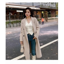 Western Couture Imported Office / Casual Wear Women's Long Trench Blazer/Over Coat