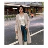 Western Couture Imported Office / Casual Wear Women's Long Trench Blazer/Over Coat