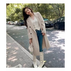 Western Couture Imported Office / Casual Wear Women's Long Trench Blazer/Over Coat