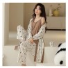 Western Couture Imported Summer Special 3 Pc Elegant Lounge Wear Set – Spaghetti Strap Vest (with Chest Pad), Shrug/Robe & Pant