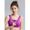 Western Couture Imported Gym Fitness Sportswear Bralette with Front Zip Closure