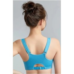 Western Couture Imported Gym Fitness Sportswear Bralette with Front Zip Closure