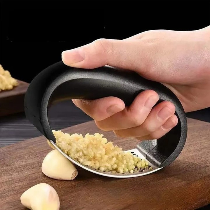 LUXEVER Garlic/Ginger Press Rocker – Stainless Steel Handheld Crusher