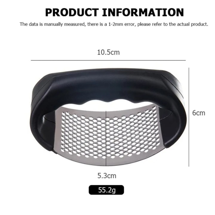 LUXEVER Garlic/Ginger Press Rocker – Stainless Steel Handheld Crusher