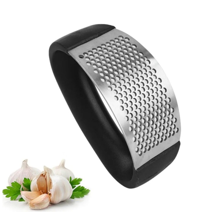 LUXEVER Garlic/Ginger Press Rocker – Stainless Steel Handheld Crusher