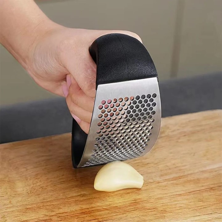 LUXEVER Garlic/Ginger Press Rocker – Stainless Steel Handheld Crusher