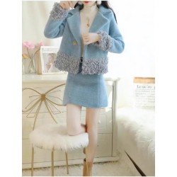 Western Couture Imported Elegant Blazer & Skirt 2 Pc Co-Ord Set – Spring/Autumn Wear