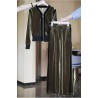 Western Couture Velvet Coord Set – 2 Pc Imported Spring/Autumn Wear Jacket and Wide Leg Pant