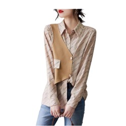 Western Couture Imported Statement Shirt with Contrast Patch Vest – Elegant & Edgy
