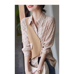 Western Couture Imported Statement Shirt with Contrast Patch Vest – Elegant & Edgy