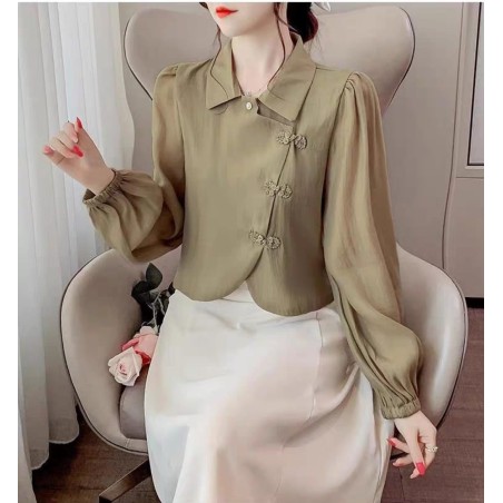 Western Couture Imported Summer Cross-Buttoned Stylish Top – Korean Chic Elegance