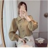 Western Couture Imported Summer Cross-Buttoned Stylish Top – Korean Chic Elegance