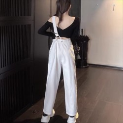 Imported Stylish One-Shoulder Suspender Pant (Removable Strap)
