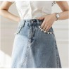 Western Couture Imported Stylish Denim Skirt with Sequined Tassel Detailing – Elegant Look