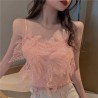 Western Couture™ Feather Lace Knitted Crop Top