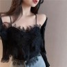 Western Couture™ Feather Lace Knitted Crop Top